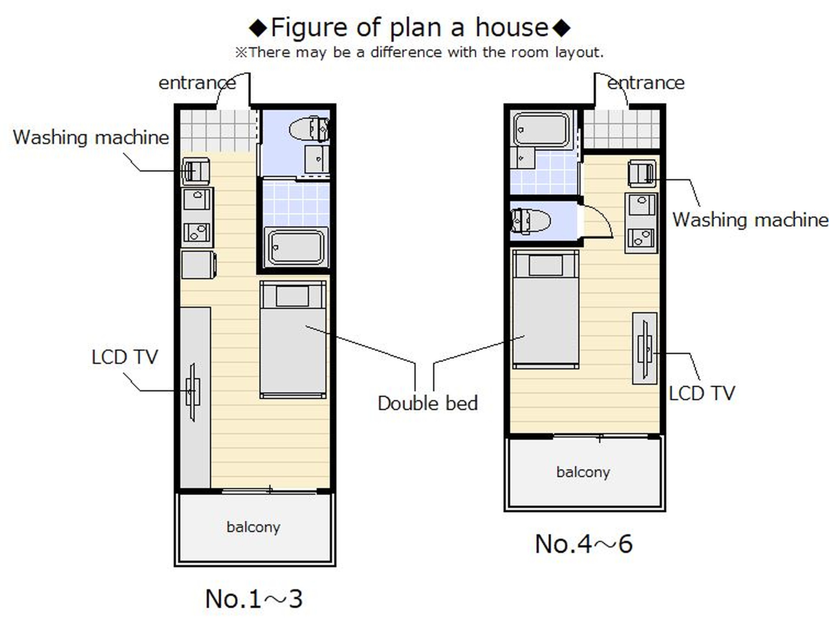 お部屋の間取り図（英語）