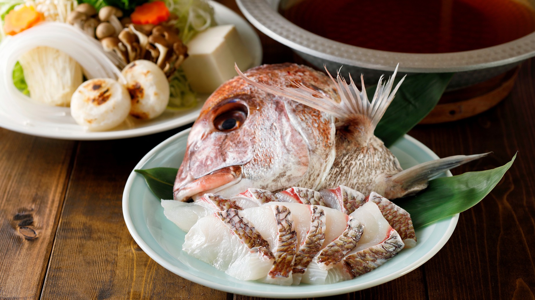 【季節限定プラン3月〜5月】淡路天然真鯛のすき鍋