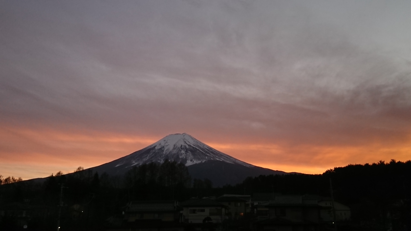 富士山夕暮れ