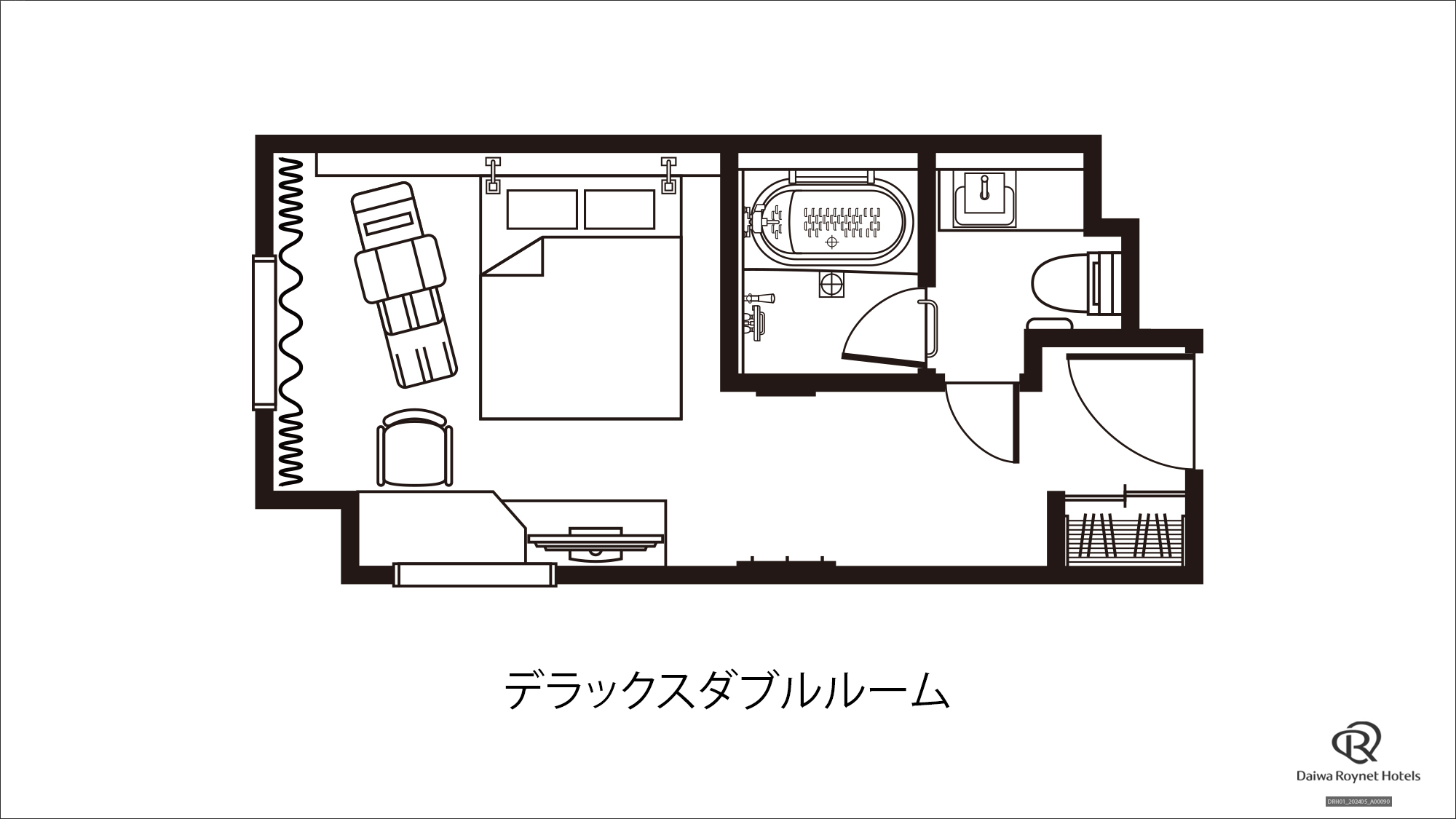デラックスダブル 間取り図
