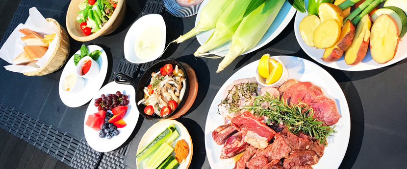 色とりどりのBBQ食材