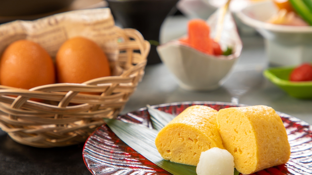 【朝食イメージ】自慢のだし巻き卵