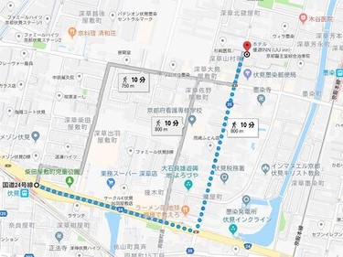 近鉄「伏見駅」からホテルへのアクセス