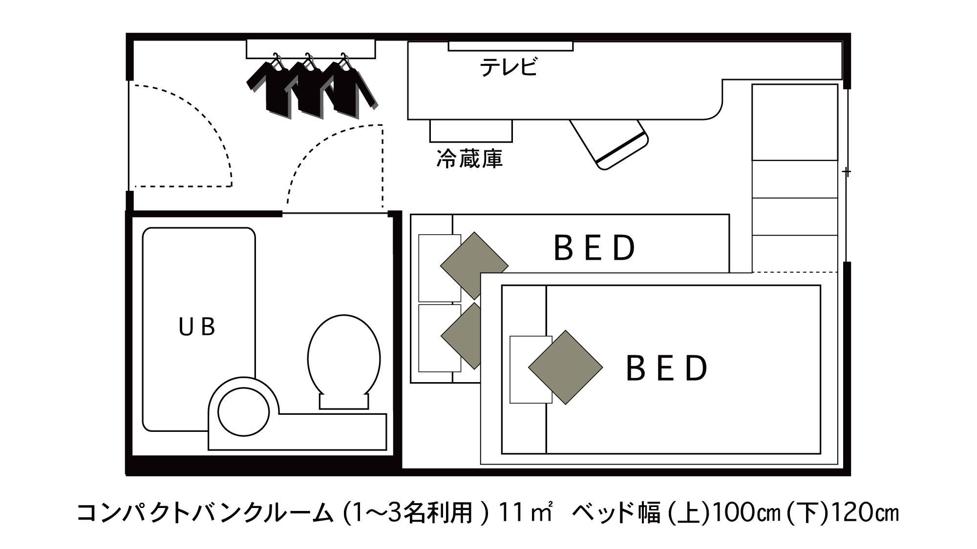 コンパクトバンクルーム間取り図