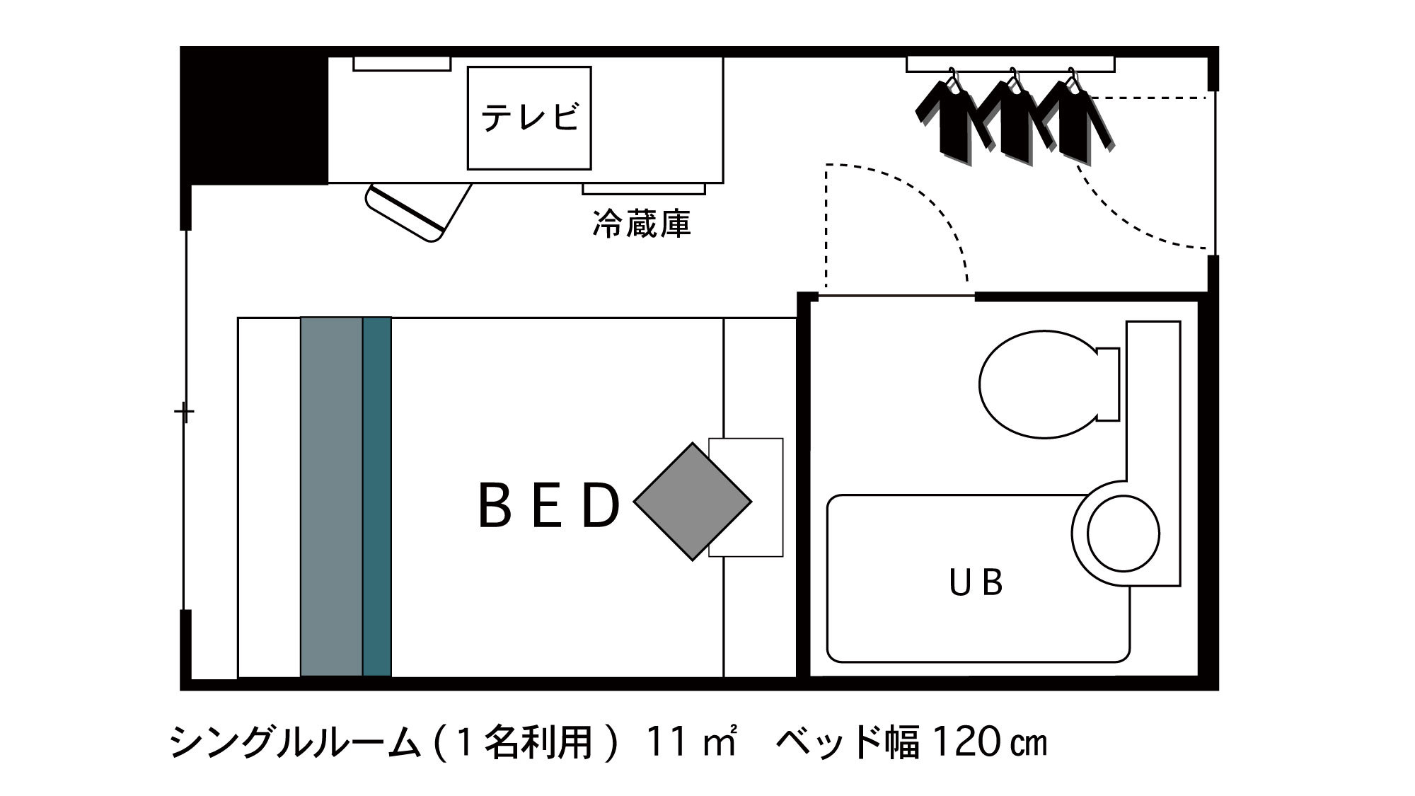 シングルルーム間取り図