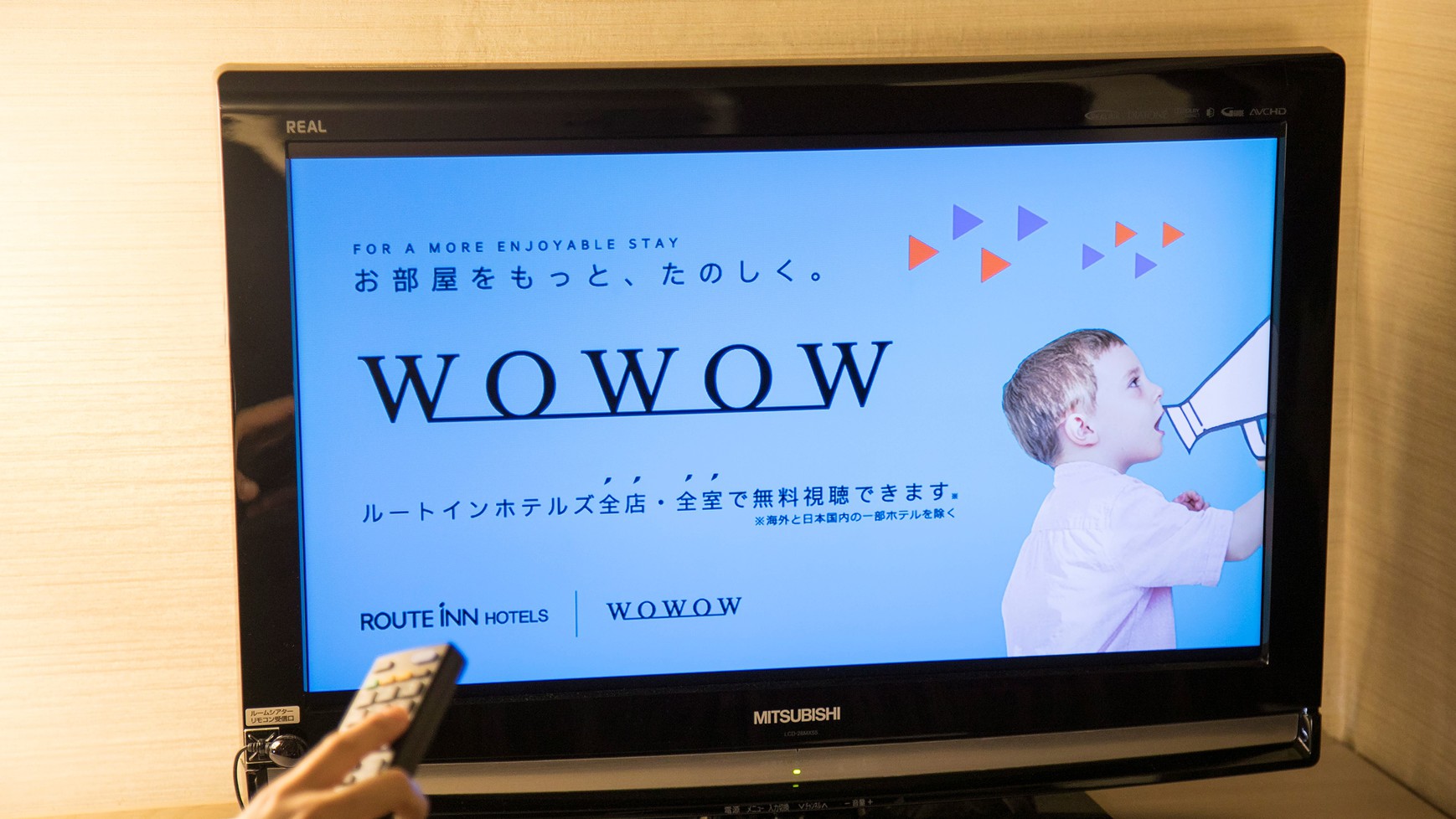 ＜客室設備＞全客室WOWOW無料視聴可能です。