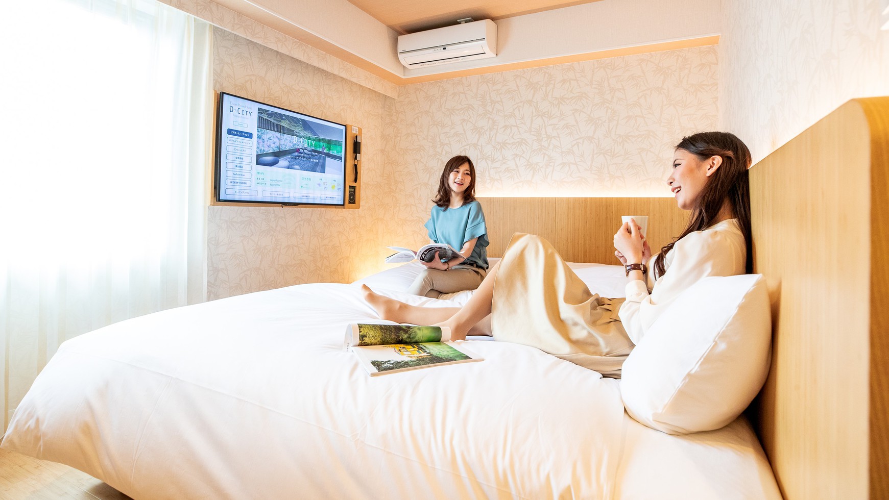 高層階レディーススタンダードツイン（20㎡/客室一例）