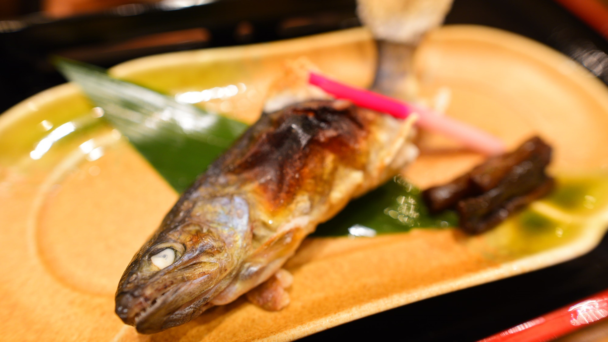 *夕食一例／清らかな清流で育った、岩魚を塩焼きでお愉しみください。