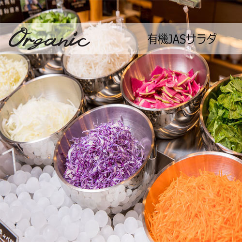 【organic】有機JAS認定を受けた野菜のサラダ