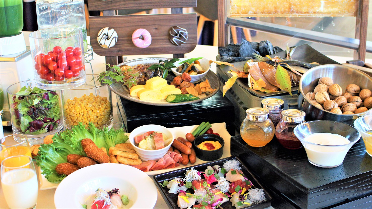 【朝食】和歌山の朝市をイメージしたヘルシーで体に優しい料理をご用意いたしました。  