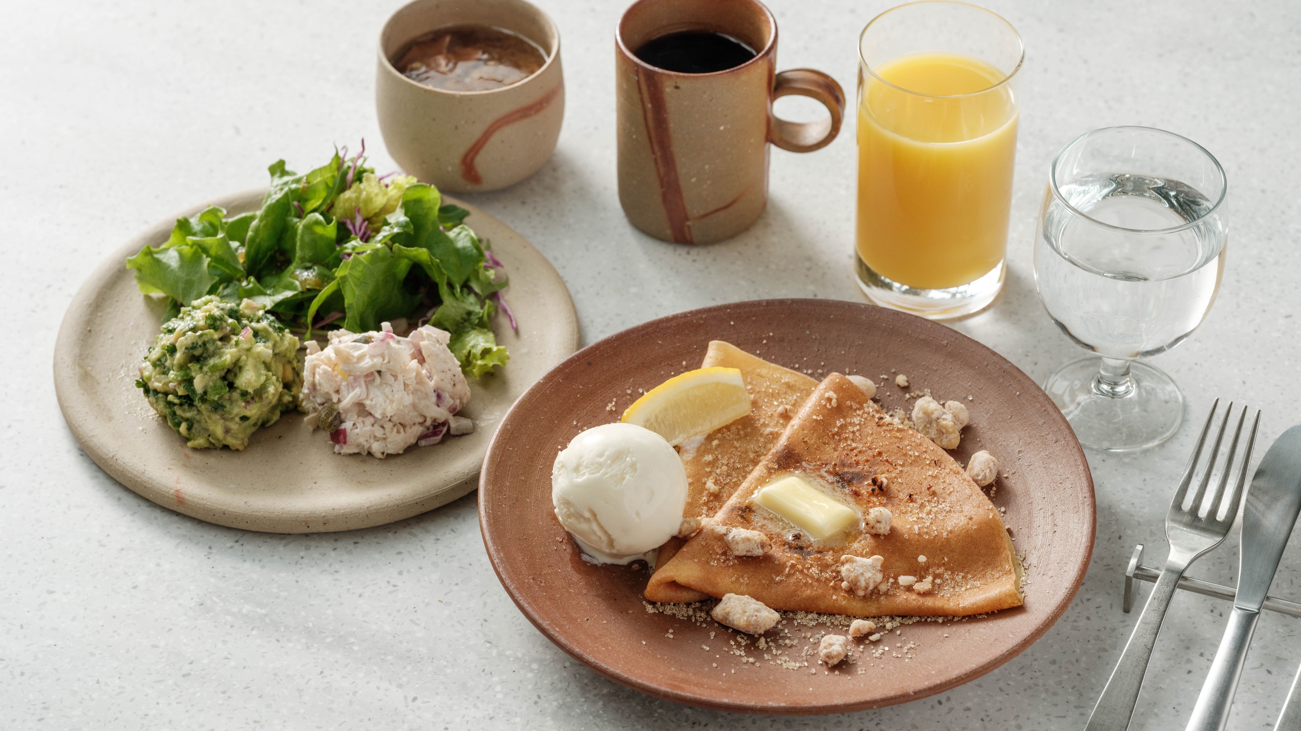 BREAKFAST｜シュガーバーターのクレープ