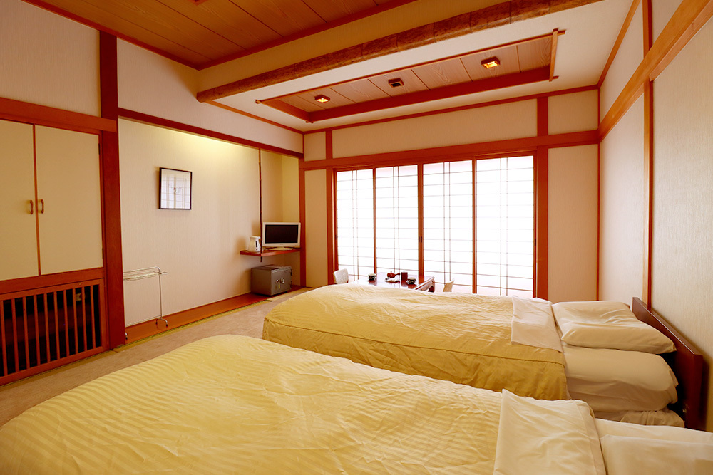 雲海荘客室ベッド