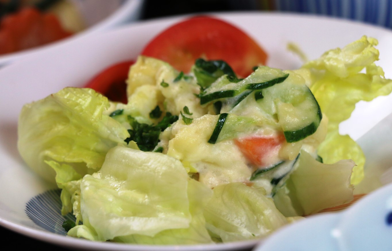 【朝食】自家製野菜のサラダ