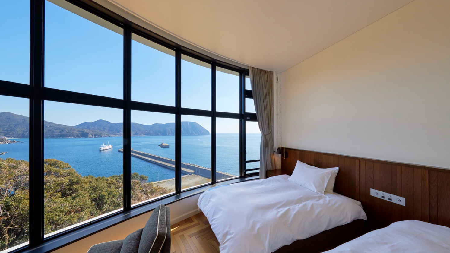 エグゼクティブオーシャンスィート／奈良尾湾、五島灘の大パノラマをご堪能ください。
