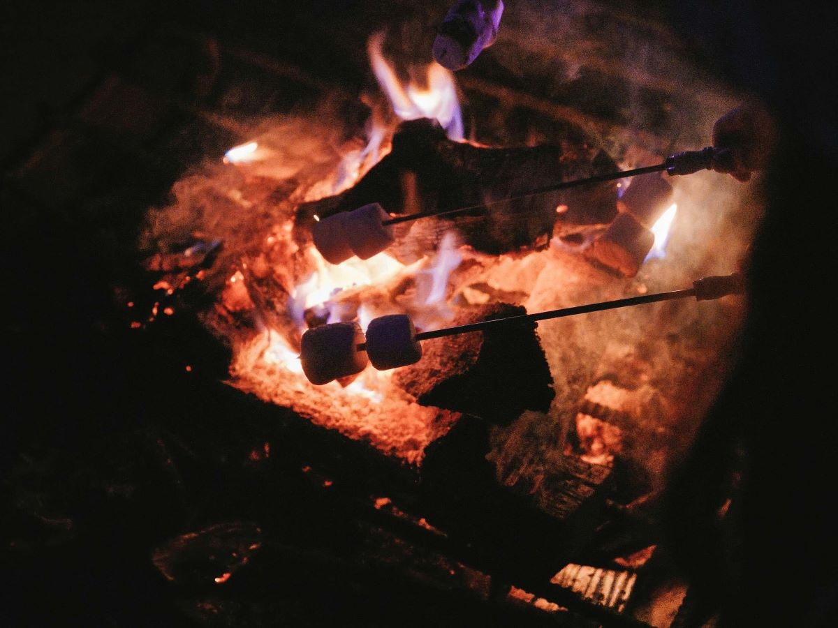 焚き火とマシュマロ焼きイメージ