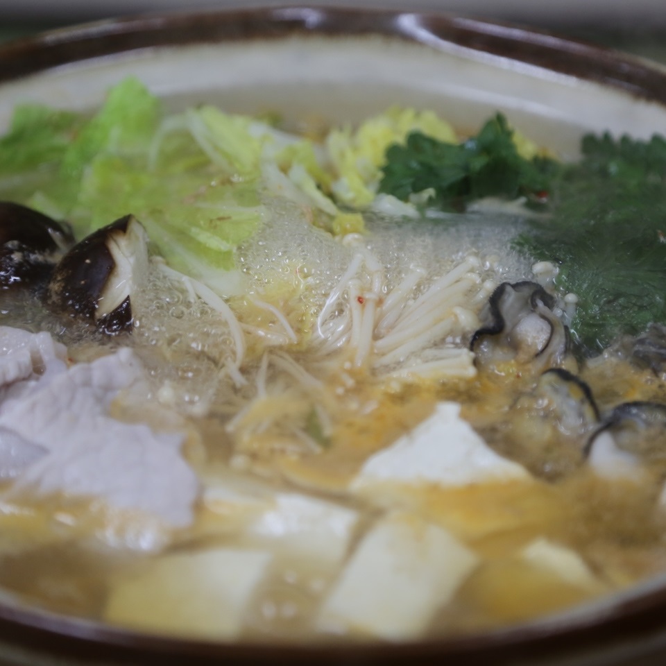 【食事＊芯からあったまる＊】牡蠣と豚肉のおなべ