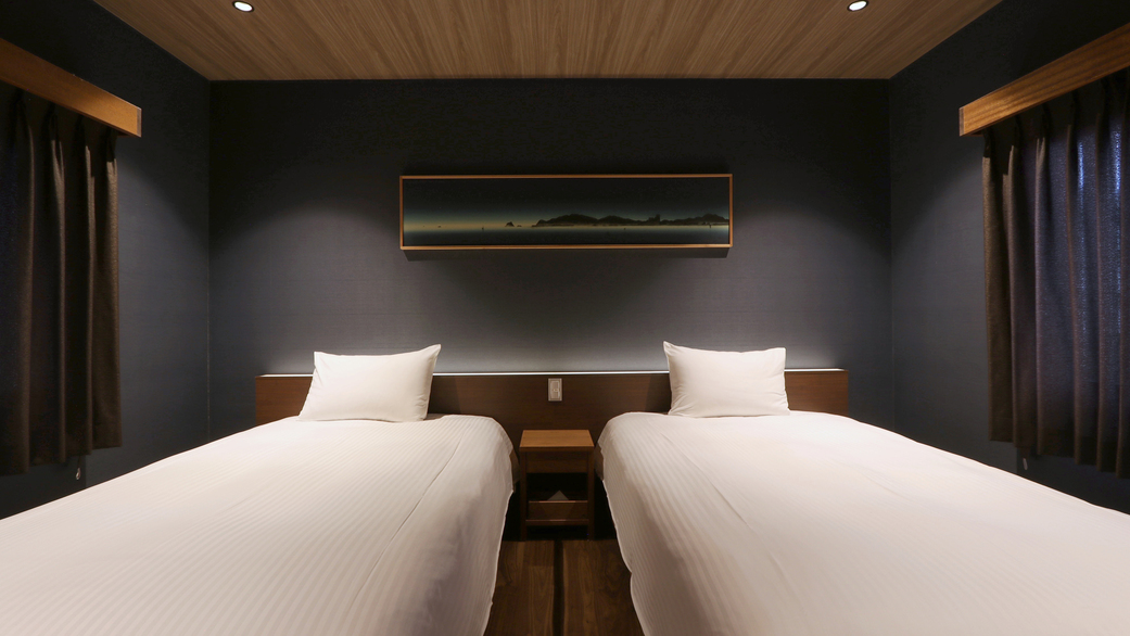 落ち着いた雰囲気の寝室 