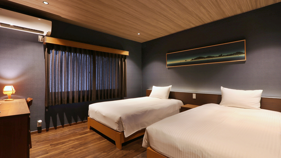 落ち着いた雰囲気の寝室 