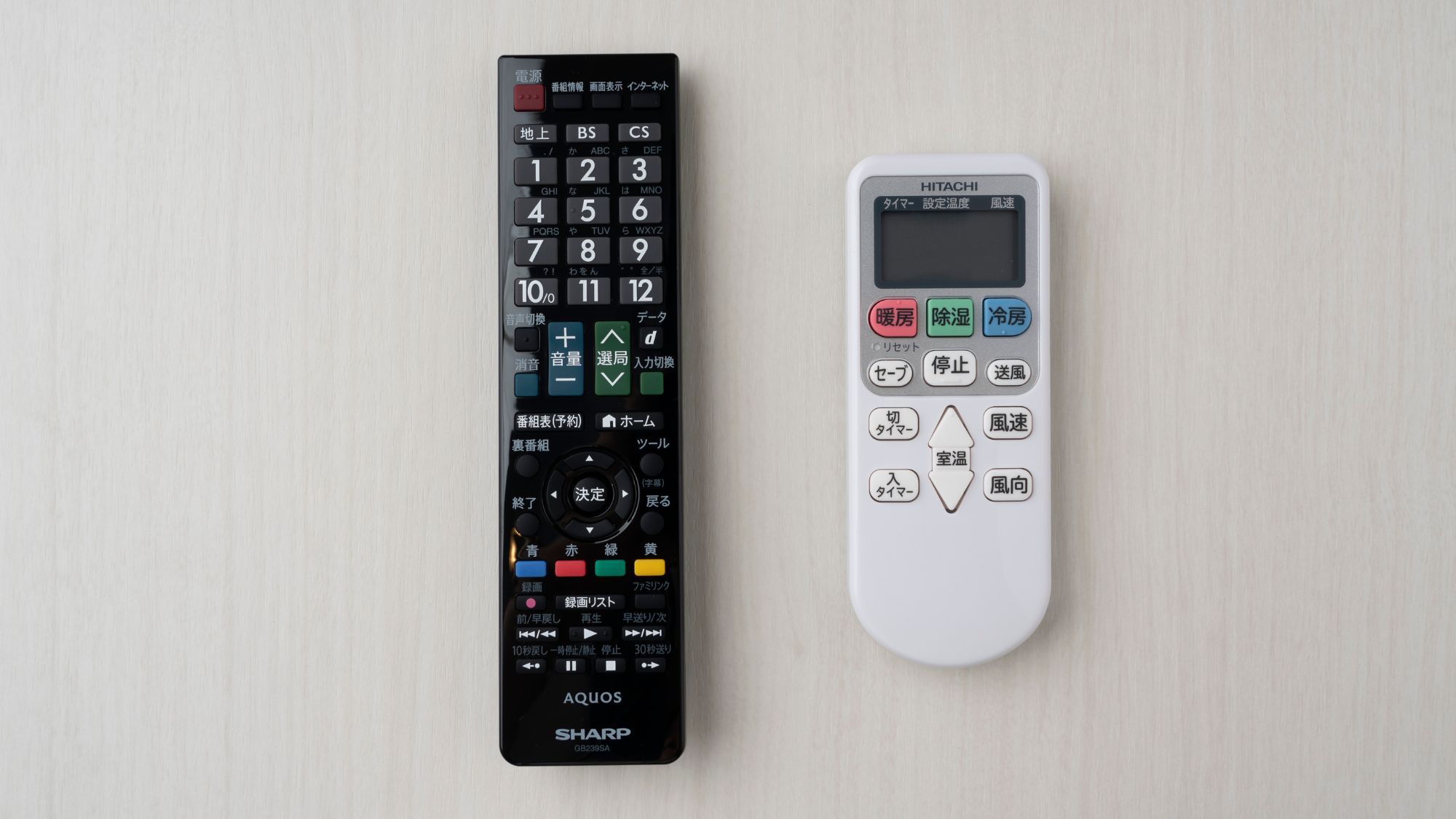 客室備品｜テレビ&エアコンのリモコン