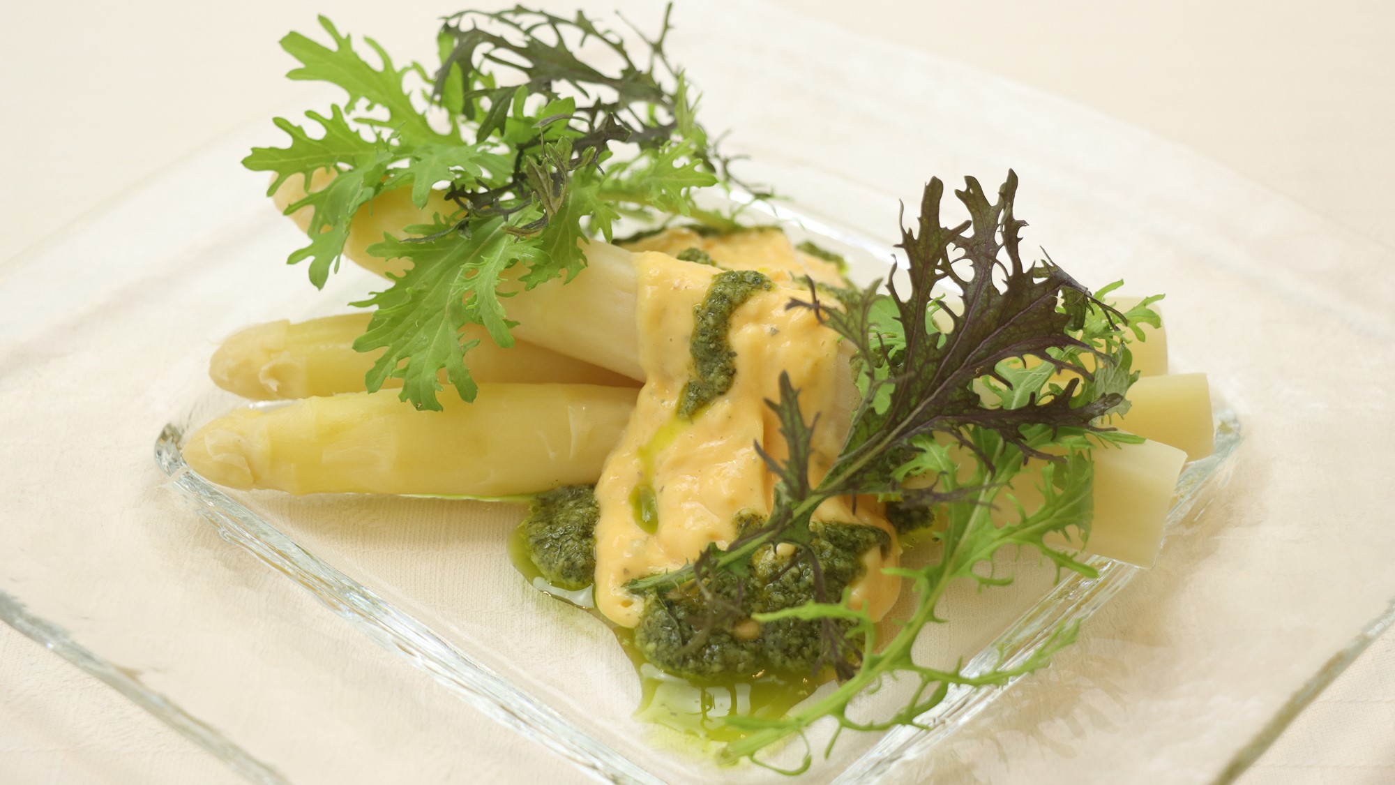 【夕食】フランス産ホワイトアスパラガス