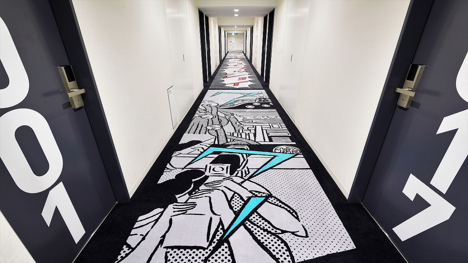 【客室フロア】廊下のデザイン