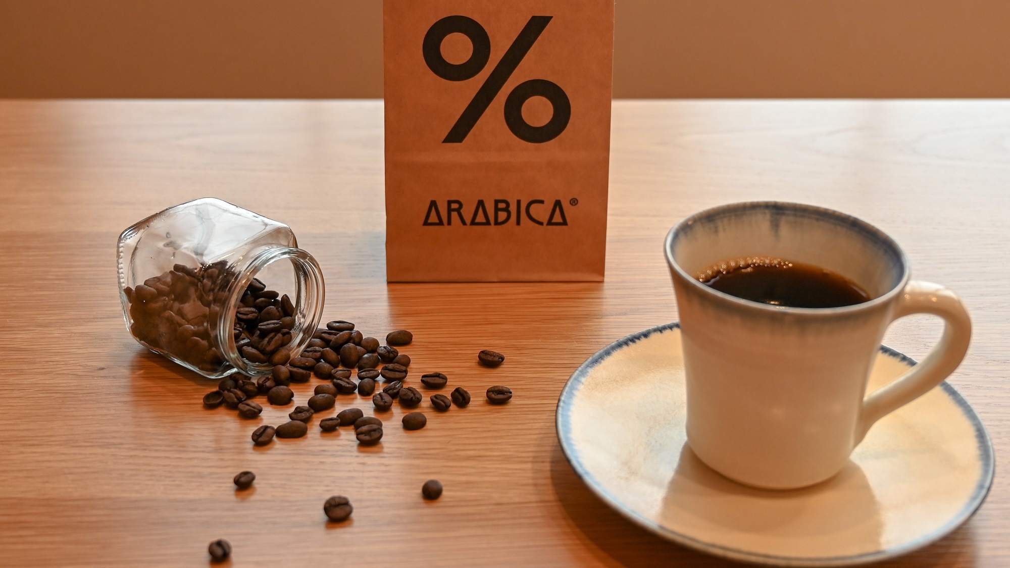 Welcome service % Arabica Kyotoのコーヒー