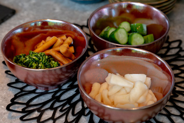 【朝食】京都のお漬物：ぎおん川勝