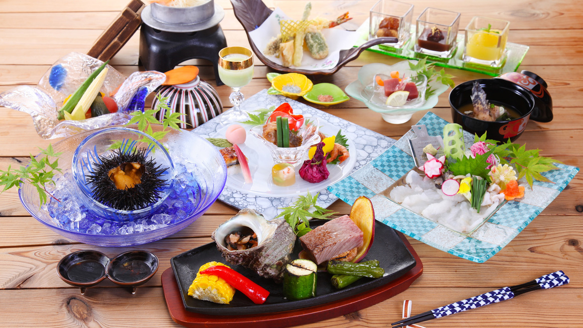 琴の庭「一周年記念ご夕食」夏のメニューです。