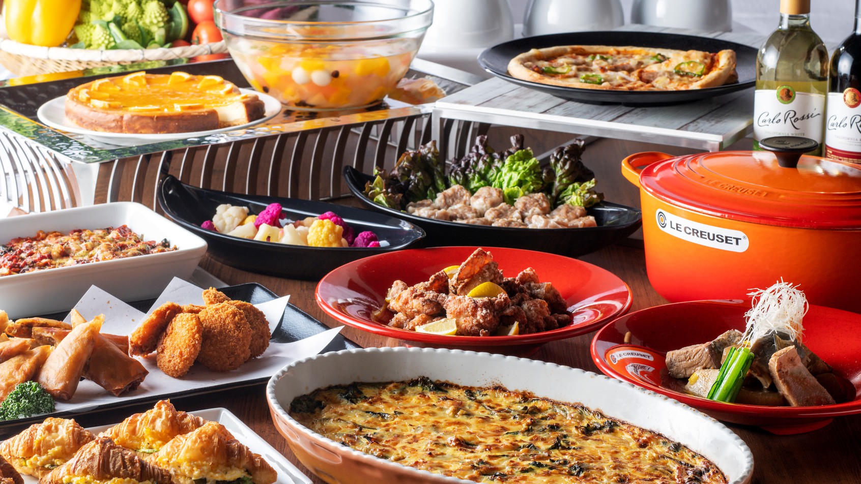 レストランランチバイキング料理例