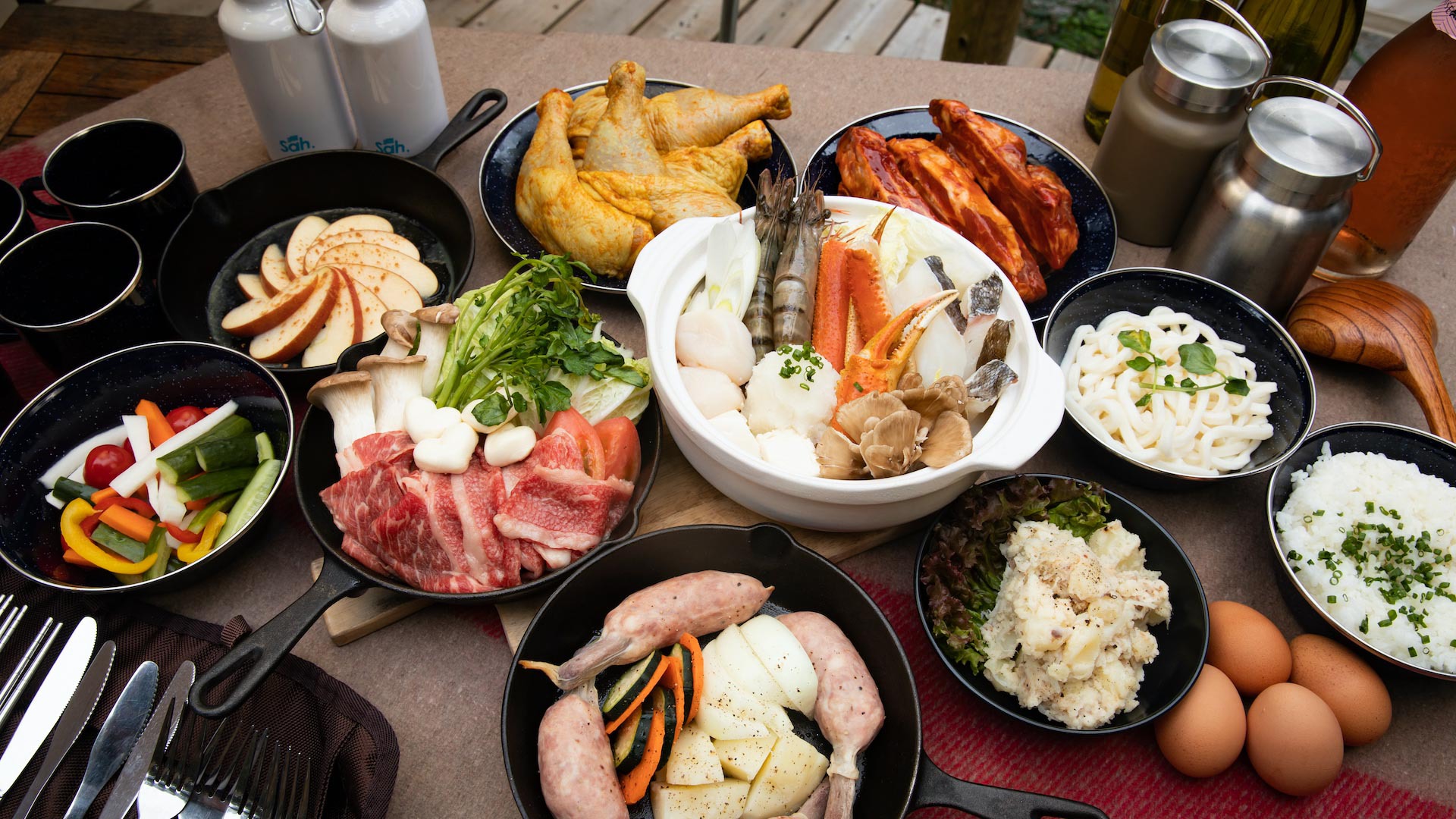 【夕食】豪華BBQ一例