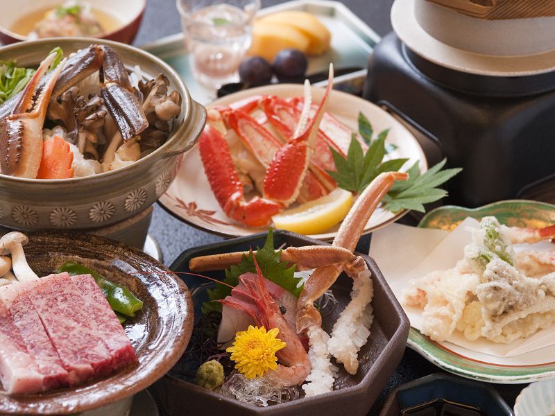 カニと和牛の会席