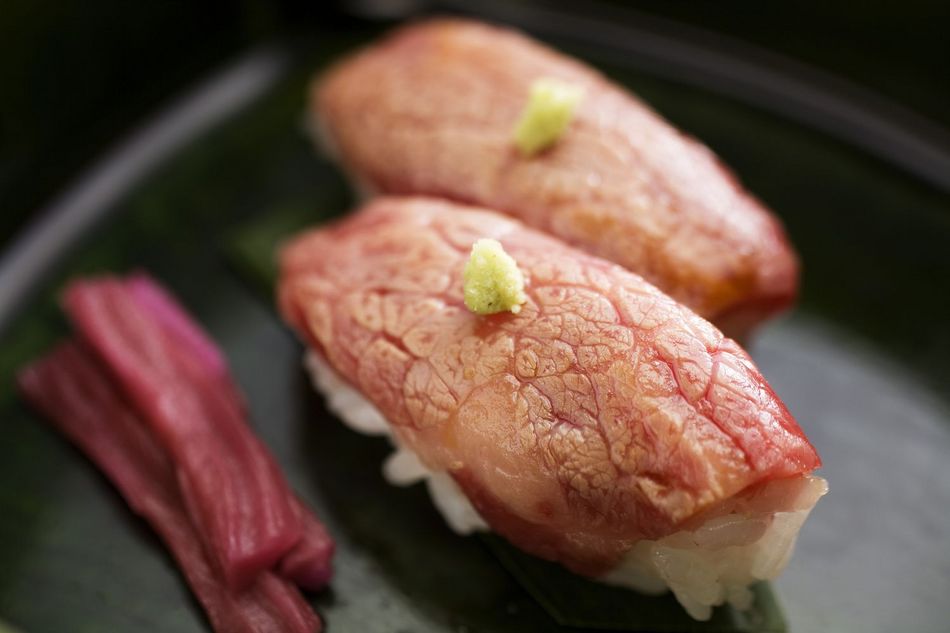 島根和牛のあぶり寿司