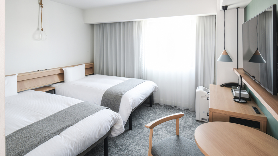 スタンダードツイン(18㎡)ベッド幅120cmシモンズ社のマットを採用しております