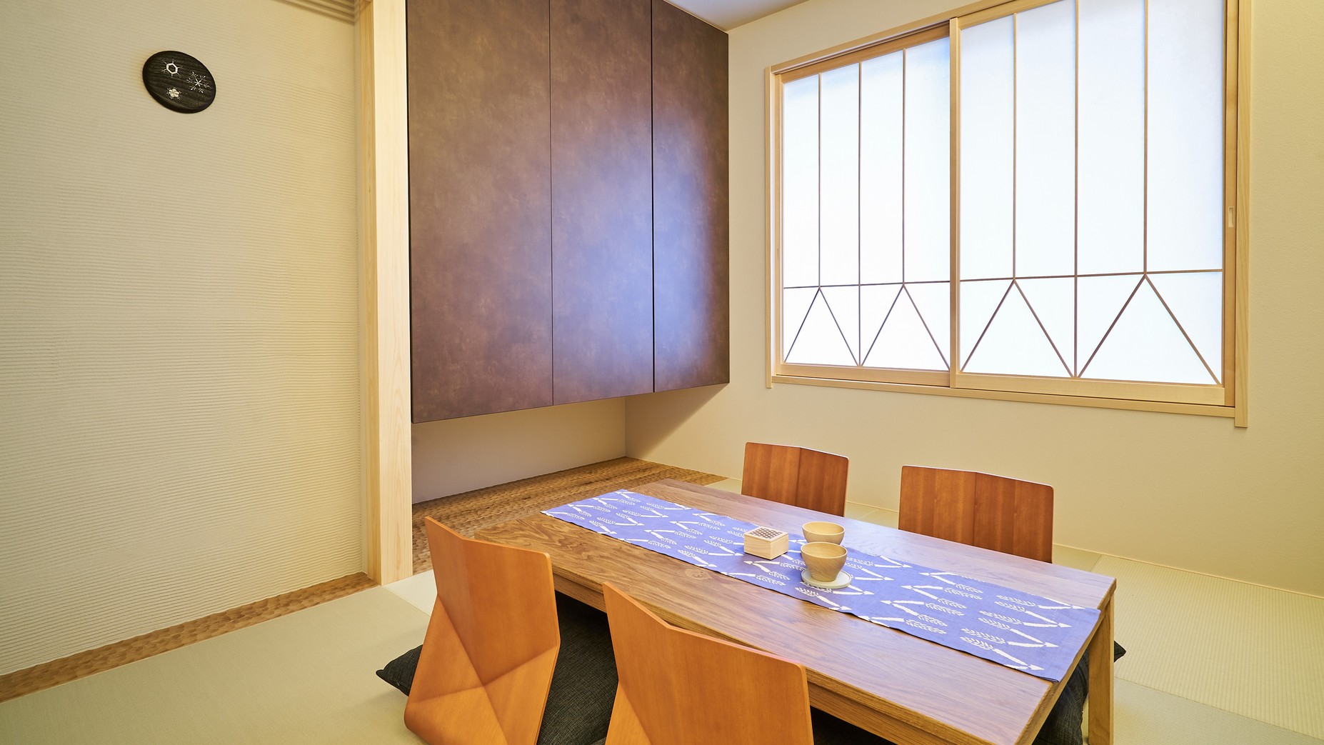 【02号室Kiri-kougei】畳スペースお布団２組のご用意もできます。
