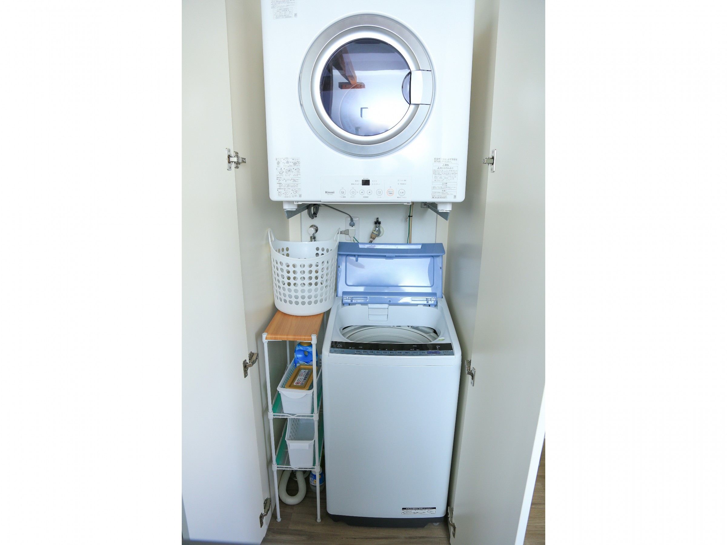 洗濯洗剤・柔軟剤付き衣類ガス乾燥機