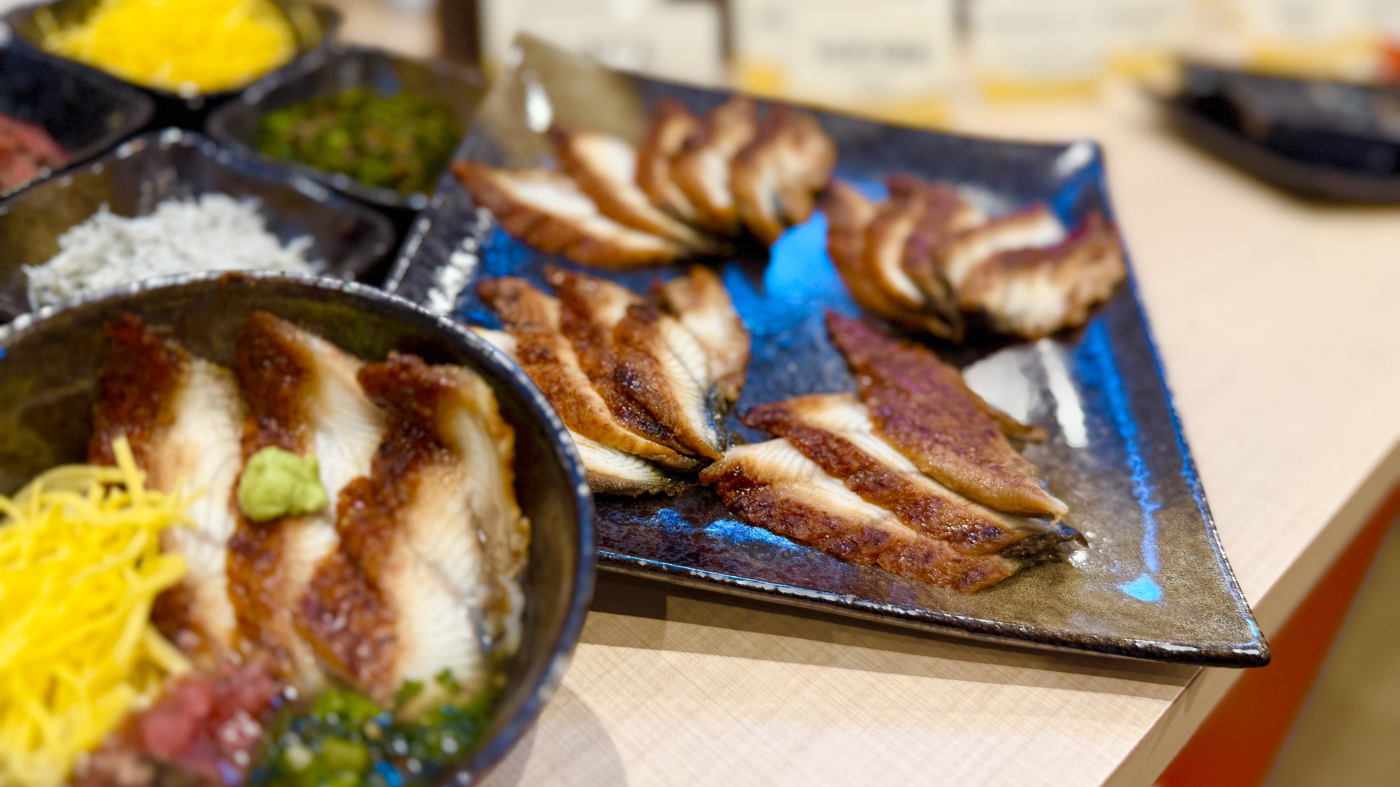 こだわりのだし茶漬け（日替わりのうなぎ、えび天）