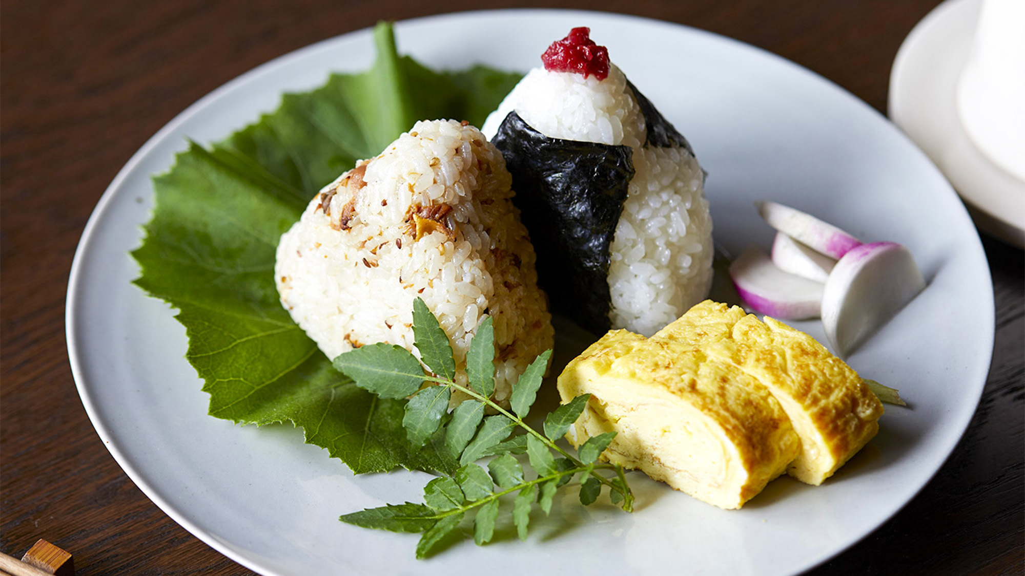 ・【 おにぎり軽朝食一例】丹波コシヒカリのおにぎりをどうぞ