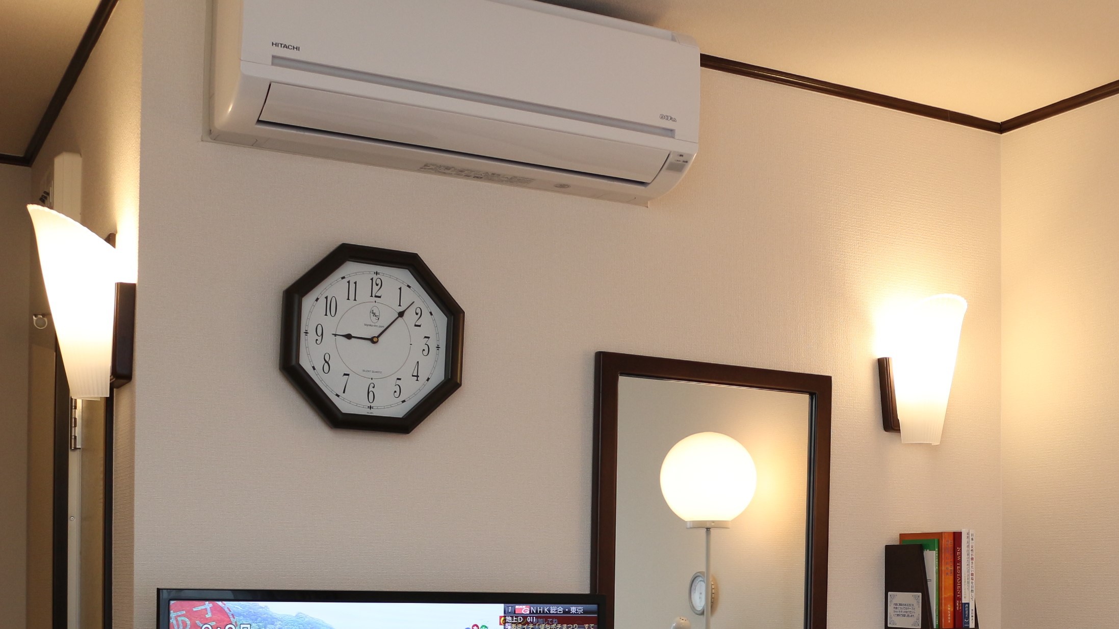 エアコン安心の部屋個別空調です