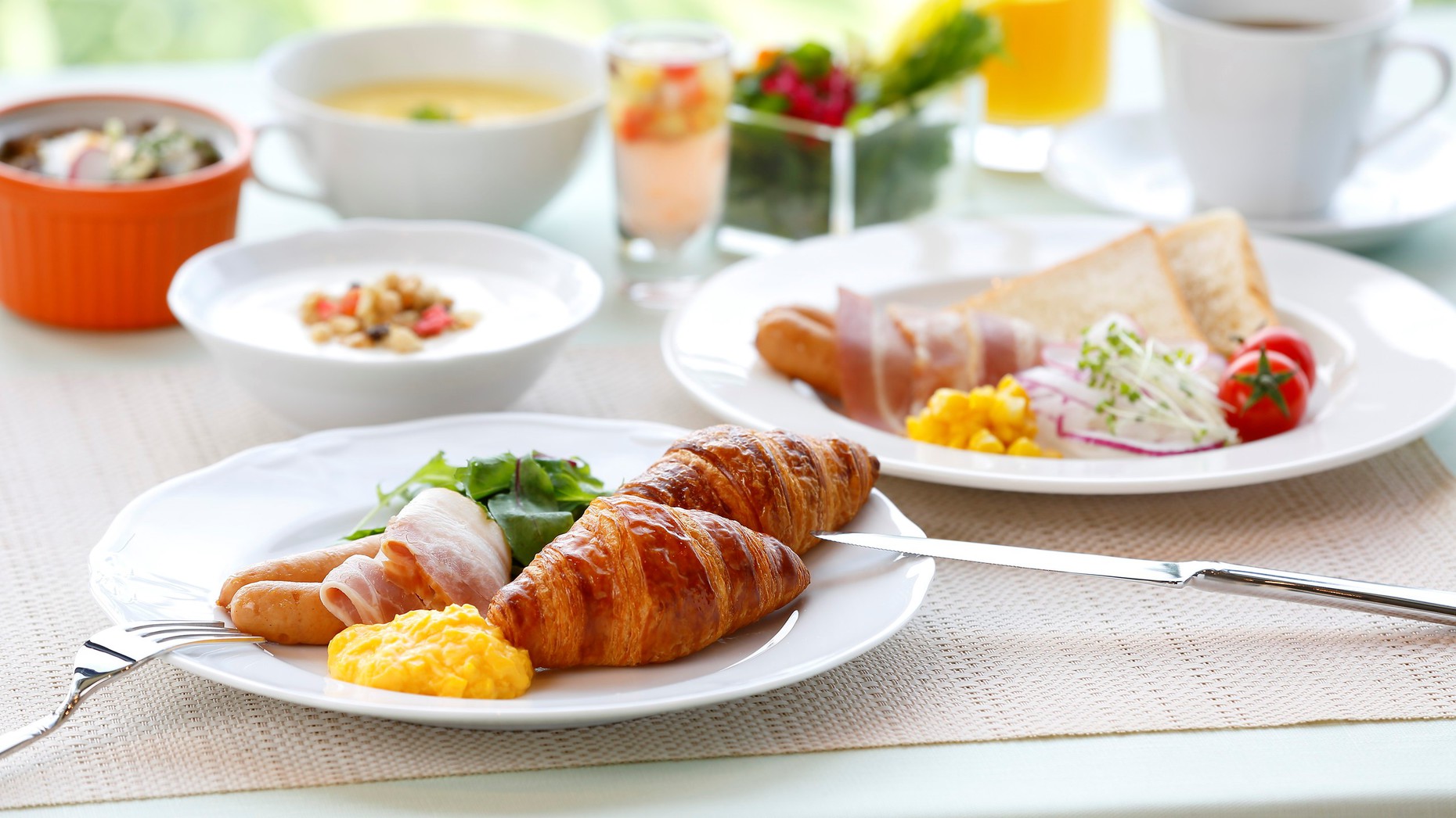 【レストラン「空-KU-」朝食】ビュッフェ洋食盛り付け例
