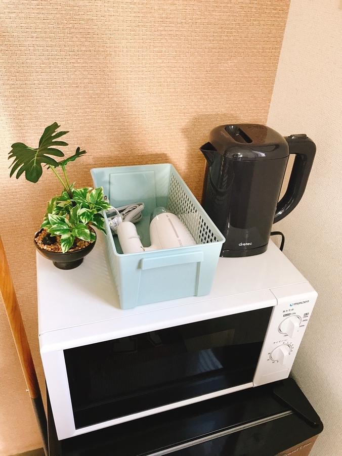 電子レンジ，電気ケトル