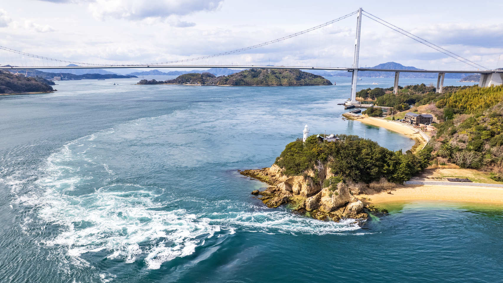 日本三大急潮のひとつ「来島海峡」の潮流