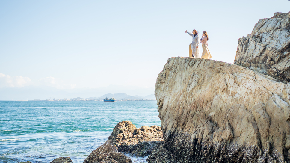 目の前で潮流を見ることができます