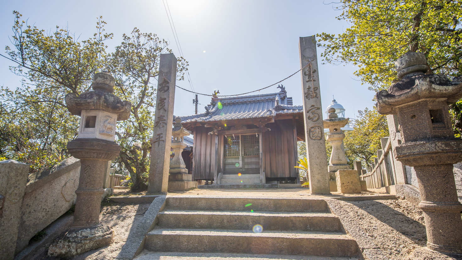 馬島神社。島内唯一の神社です。