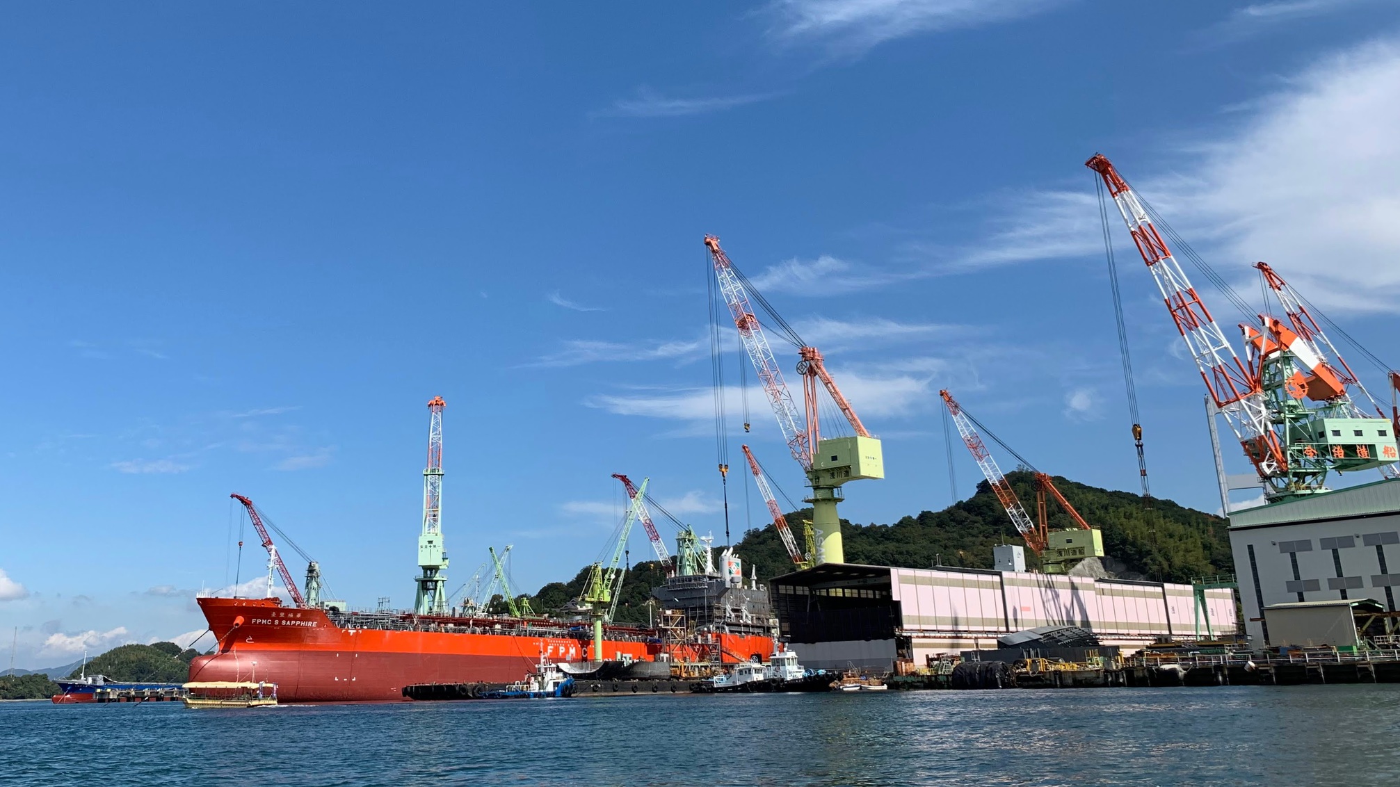 有料オプション：海から見る造船所ツアー