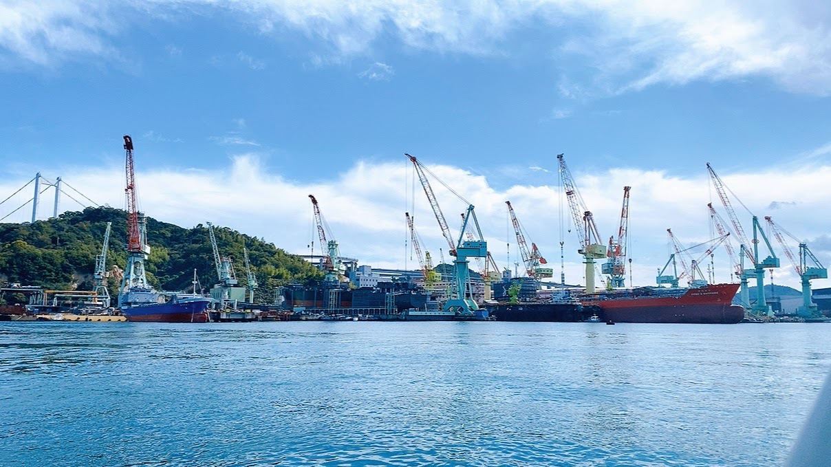 有料オプション：海から見る造船所ツアー