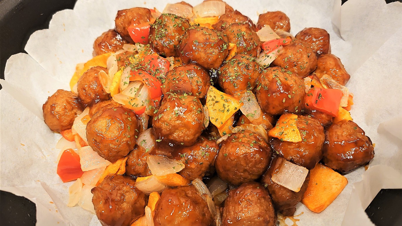 ２Fレストラン朝食ビュッフェ（ミートボール）