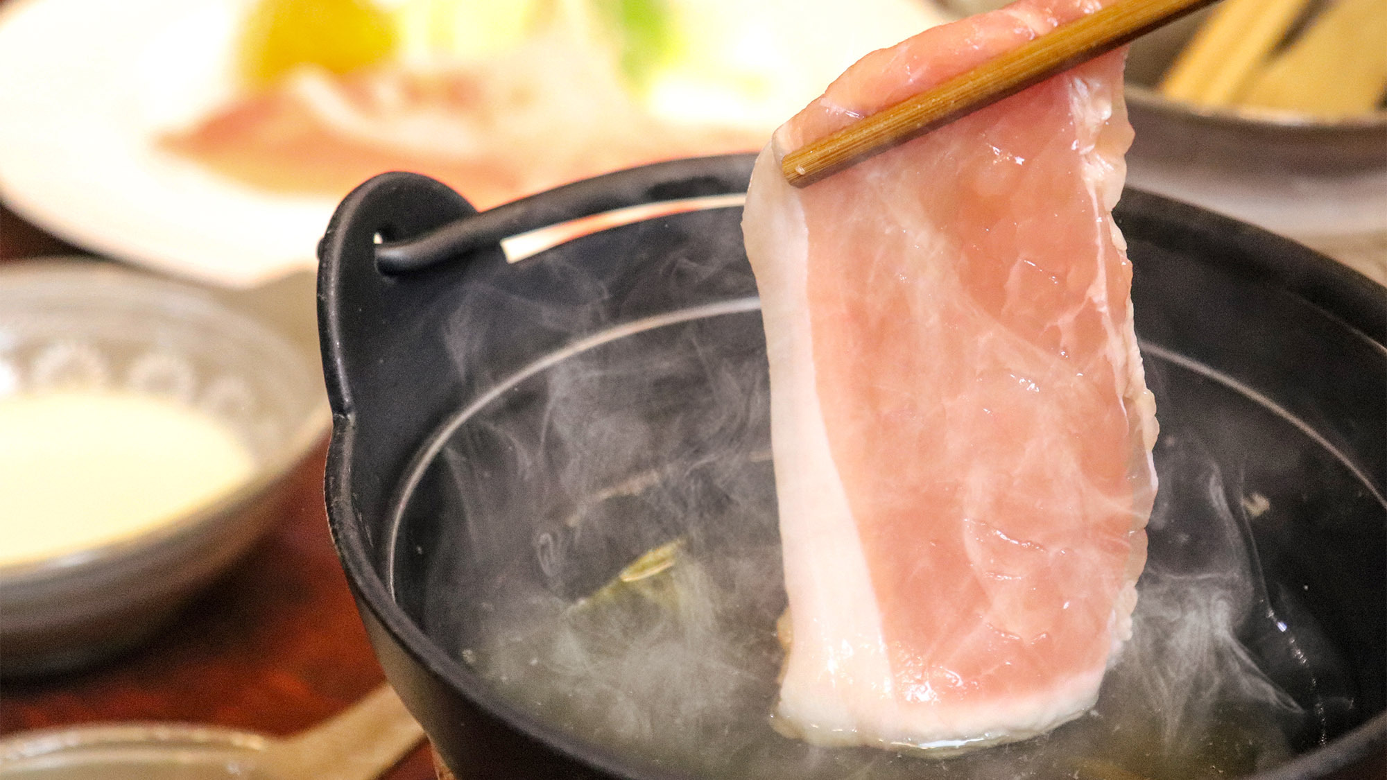 ・【夕食】山羊みるくしゃぶしゃぶ_こだわりの食材でワンちゃんも大満足