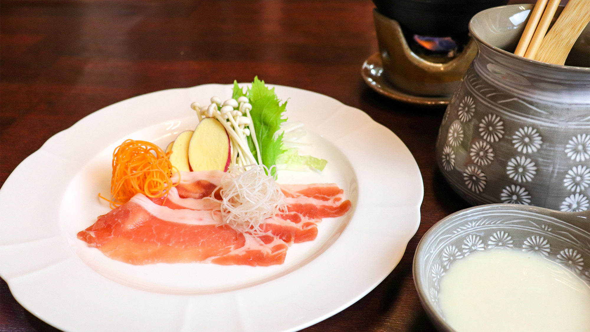 ・【夕食】山羊みるくしゃぶしゃぶ_ワンちゃん用お食事