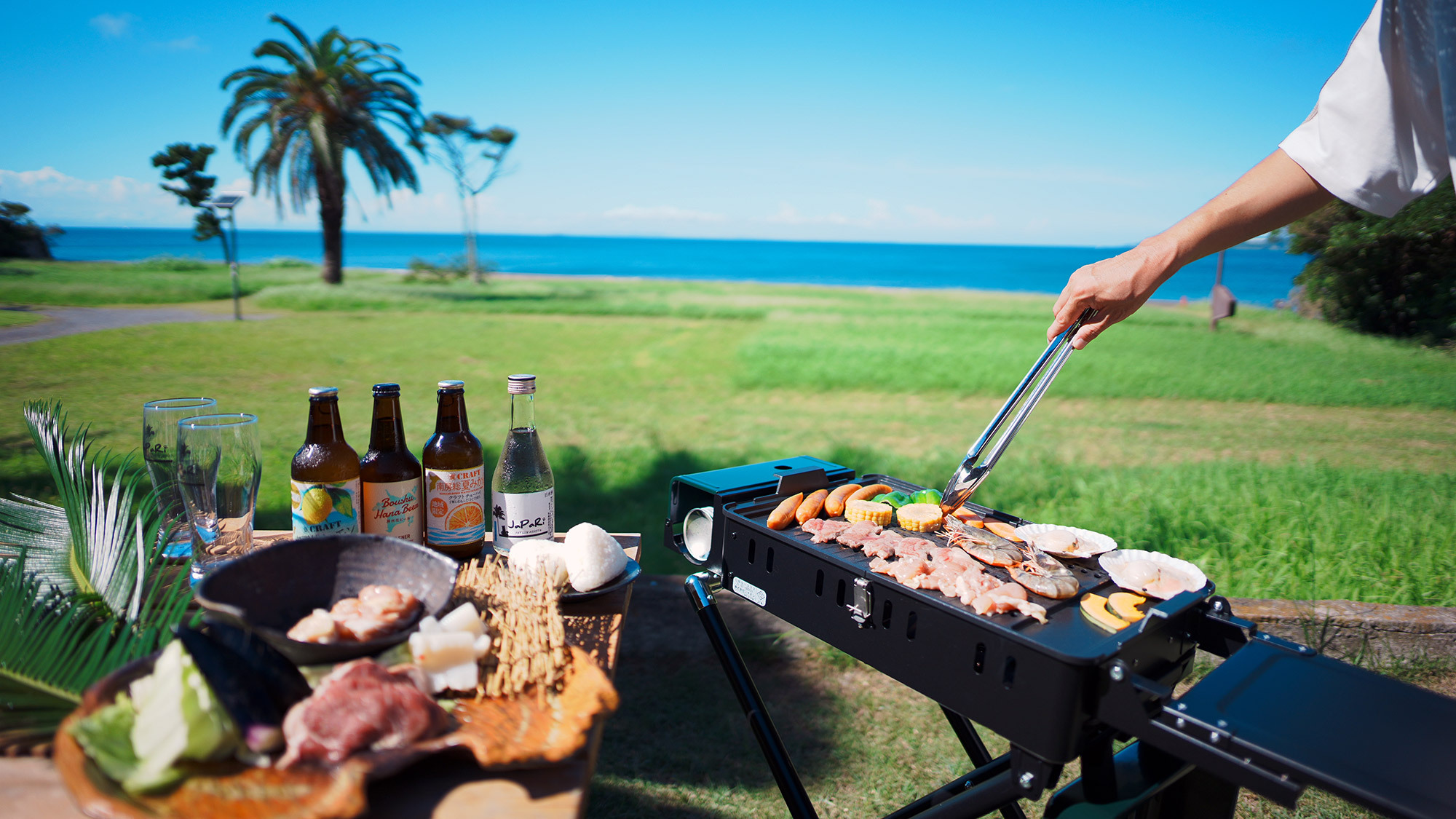 ・【BBQ】目の前に広がる海を眺めながら本格BBQ！わんちゃんも一緒に楽しめます