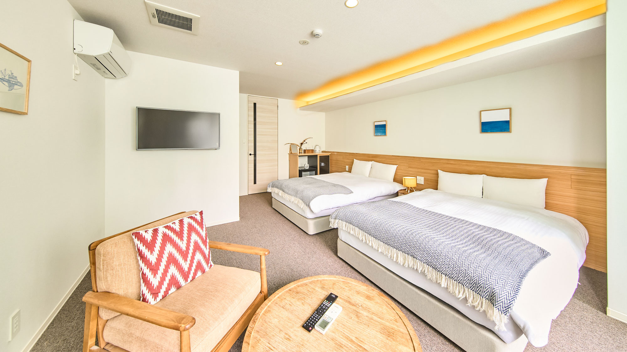 【エグゼクティブツインルーム】ダブルベッド2台＋ソファベッド1台